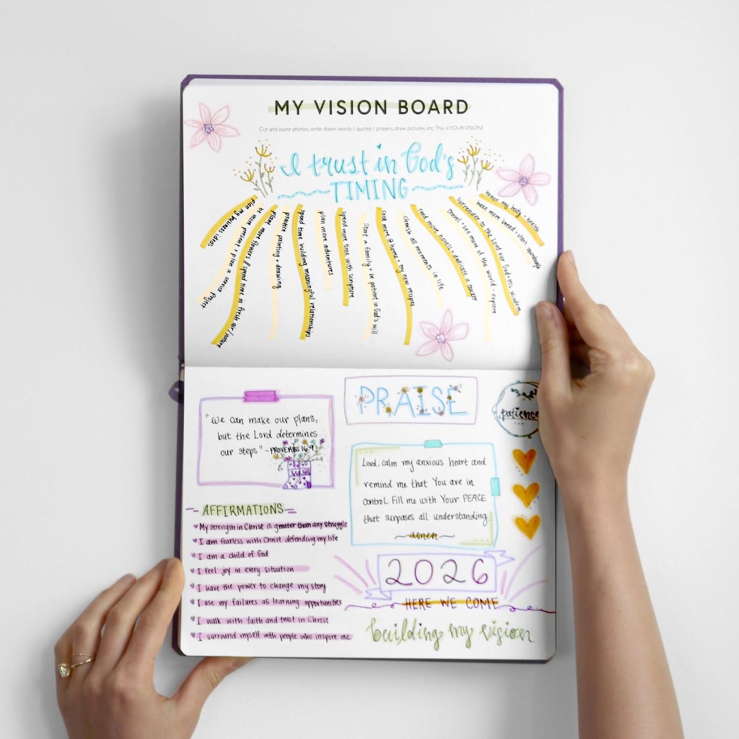 Christian Planner 2026 Daily Planner - Faith Based Monthly and Weekly Planner, Vision Board, and Habit Tracker - 2026 Calendar, Personal Organizer and Devotional Journal (Spiral, Pine)