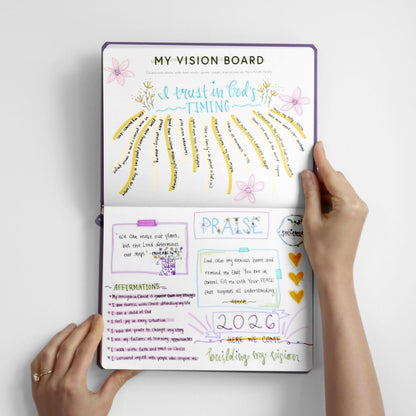 Christian Planner 2026 Daily Planner - Faith Based Monthly and Weekly Planner, Vision Board, and Habit Tracker - 2026 Calendar, Personal Organizer and Devotional Journal (Spiral, Pine)