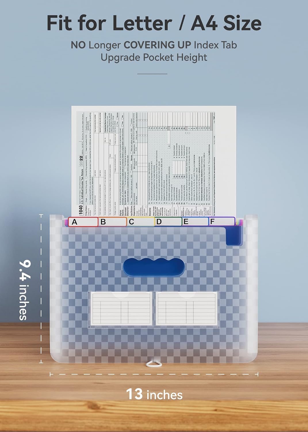ABC life 26 Pockets Accordion File Organizer, Expanding File Folders
