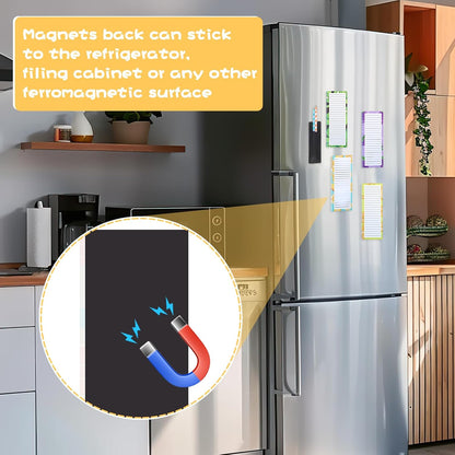 Thboxes 4 Pack Magnetic Note Pad for Fridge with Pen Holder, Totally 200 Sheets Grocery List Magnet Pad for Refrigerator Magnetic Shopping List Pad（Fruit Design）