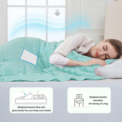Alomidds Weighted Lap Blanket 7lbs, Cozy Luxury Breathable Weighted Blanket for Adults, Weighted Lap Pad for Travel, Relaxation, Sleeping, Purple, 29" x 24"