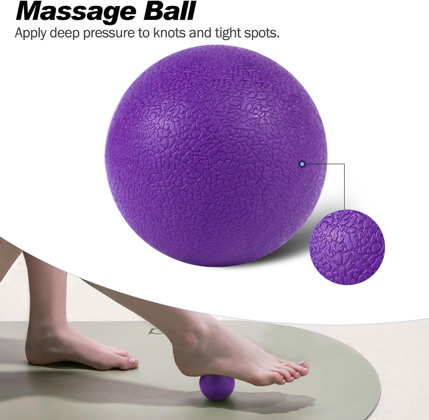 5 in 1 Foam Roller Set High Density Patented Foam Roller for Exercise