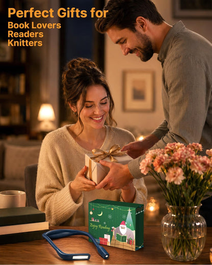 Reading Light, Rechargeable Neck Light, Stepless Dimming Book Light