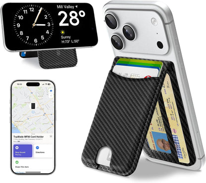 TopMade for MagSafe Wallet Works with Find My, Strongest Magnetic Wallet