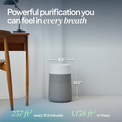 BLUEAIR Air Purifier for Home HEPA Air Purifiers for Pets, Allergies, Dust, Nursery, Office HEPASilent Techonolgy Air Cleaner for Small Rooms 432 sq ft coverage - Blue Pure 511