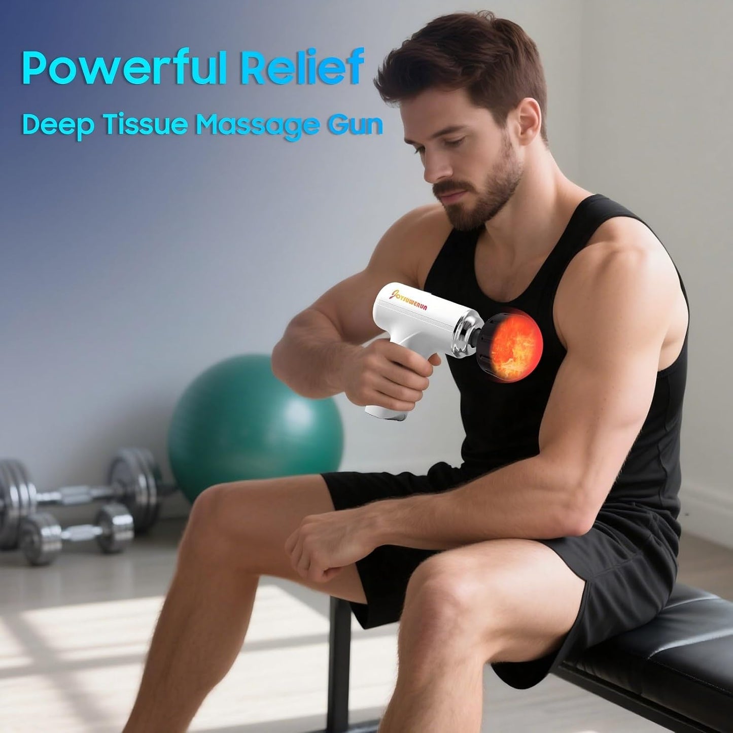 Massage Gun with Heat – Powerful Deep Tissue Massager, Handheld Mini Massage Gun for Full-Body Muscle Relief, Portable Muscle Massager for Home,Travel,