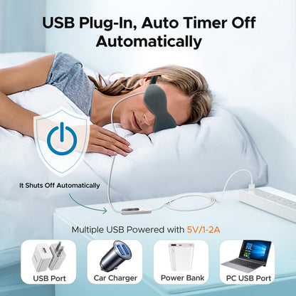 Ezona Heated Eye Mask, Warm Eye Compress Mask for Dry Eyes