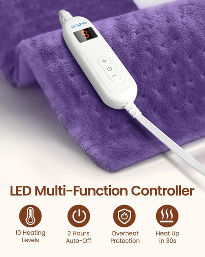RENPHO Electric Heating Pad for Back with 10 Heat Levels
