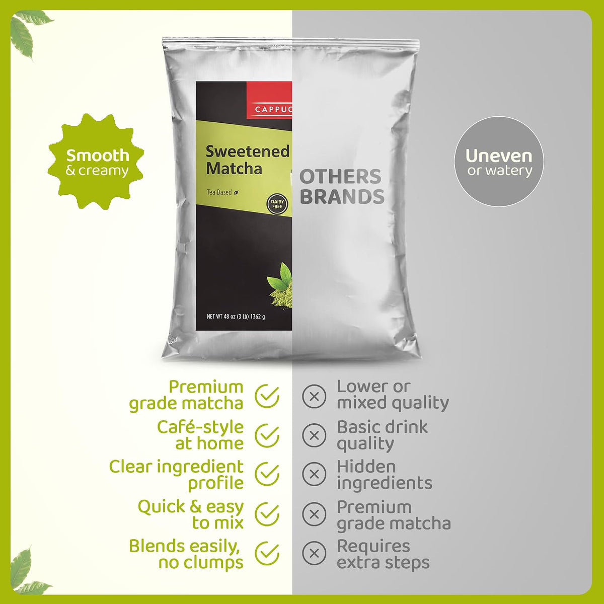 Cappuccine Sweetened Matcha Green Tea, 3 Pounds