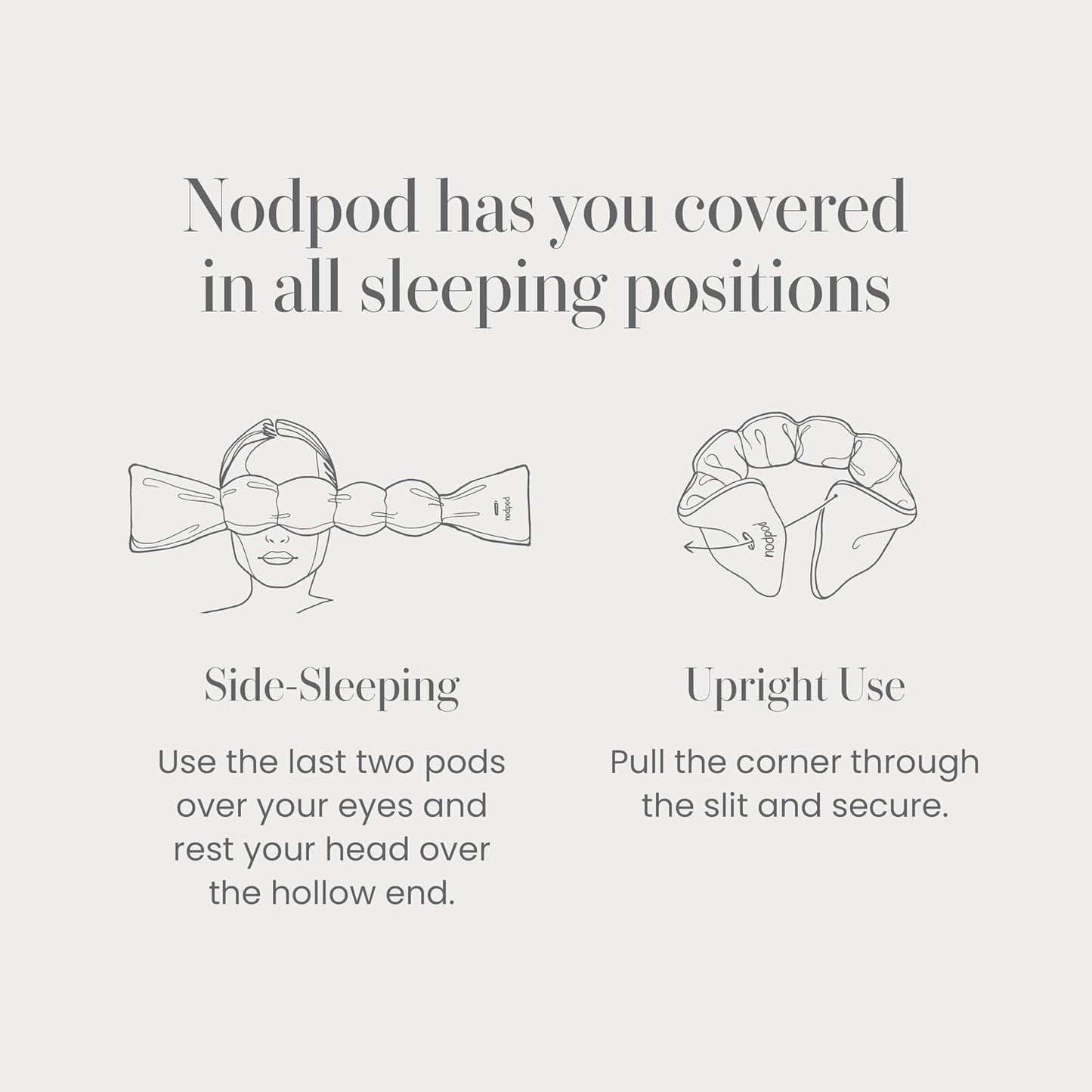 Nodpod Gentle Pressure Sleep Mask | Patented Light Blocking Design for Sleeping, Traveling & Relaxation - Sage