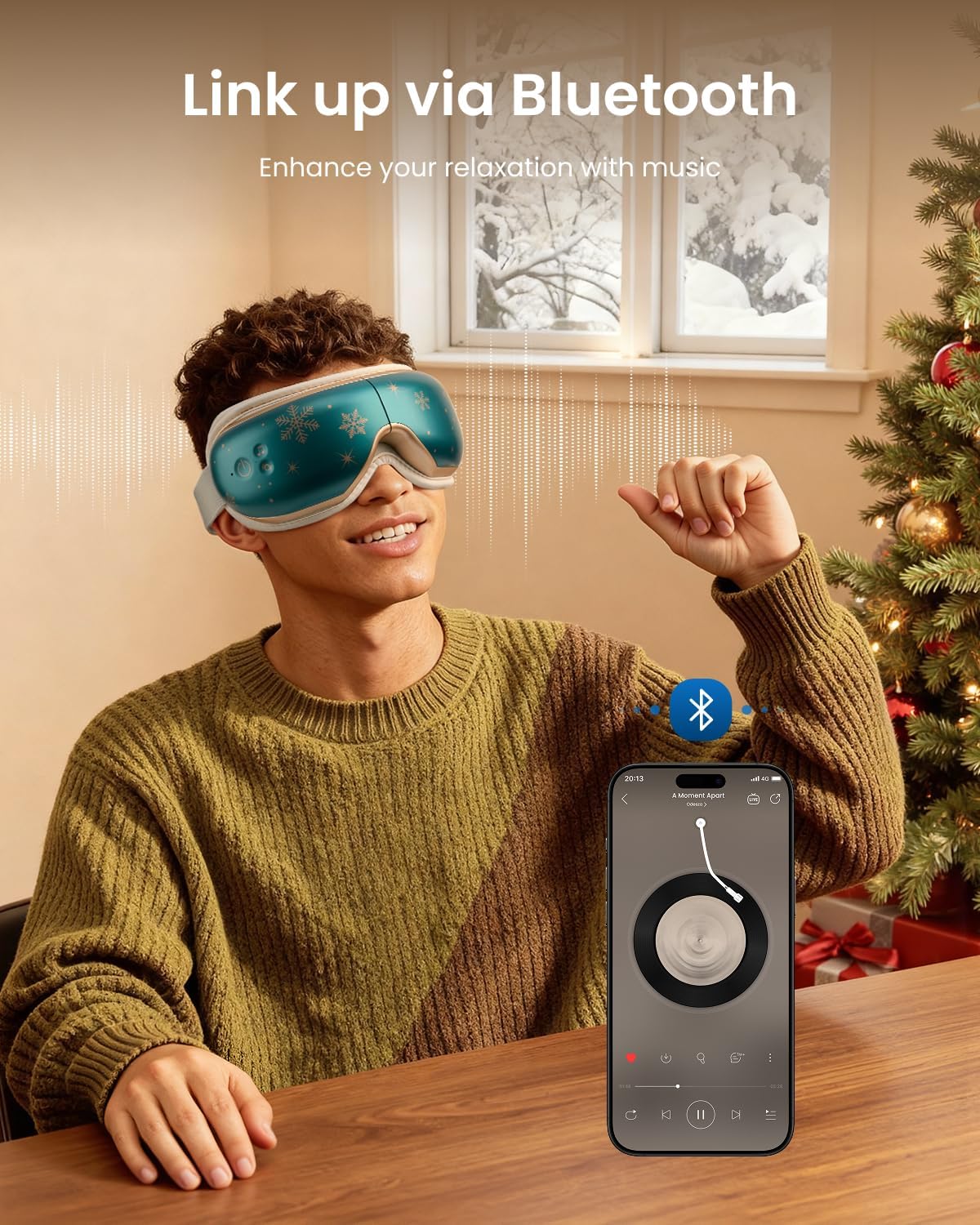 RENPHO Eyeris 1 Eye Massager with Heat, FSA Eligible HSA, Heated Eye Mask for Head Tension, Eye Strain & Screen Fatigue, Birthday Gifts for Men and Women
