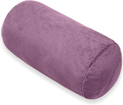 1 MIDDLE ONE Round Cylinder Bolster Pillow with Removable Velvet Cover, Tube Roll Cervical Pillow for Head, Neck, Back and Legs Support, 13"x 6", Blue