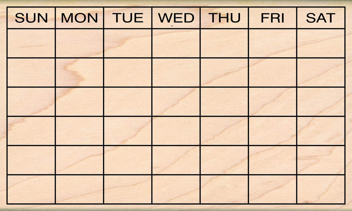 Stamps by Impression Journal, Habit Tracker, Calendar Rubber Stamp 2.25" x 2.75" 6 Row ST 1298