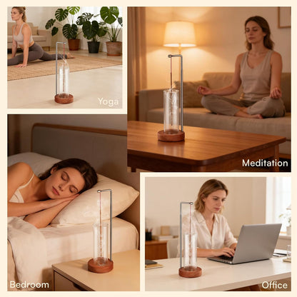 Incense Holder for Sticks, 2 in 1 Incense Sticks Burner with Glass Ash Catcher & Storage, Upside Down Incense Holder with Brush, Anti-Ash for Yoga Meditation Spa Outdoor Patio(Extends 8.7"-13.4")