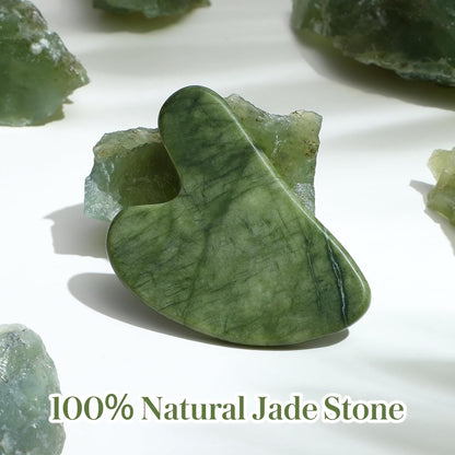 Gua Sha Facial Tools Guasha Tool Gua Sha Jade Stone Manual Massage Sticks for Jawline Sculpting and Puffiness Reducing for Face Body Tensions Reduce Festive Gifts