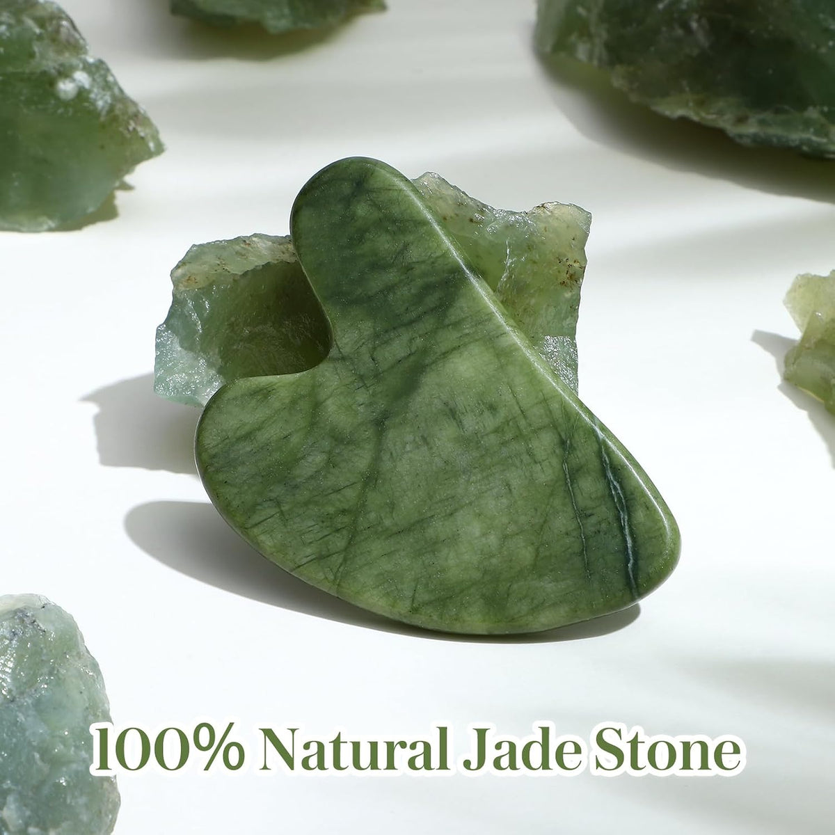 rosenice Gua Sha Facial Tools Guasha Tool Gua Sha Jade Stone Manual Massage Sticks for Jawline Sculpting and Puffiness Reducing for Face Body Tensions Reduce Festive Gifts