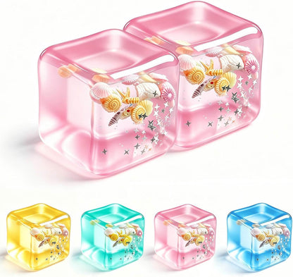 Stress Cube Squishy Fidget Toys- 2 Pack Squeeze Toys, Gifts Anxiety Relief Items for Teens & Adults Men Women, Office Desk Accessories Sensory Toy for Anxiety ADHD, Party Favors Goodie Bag Fillers
