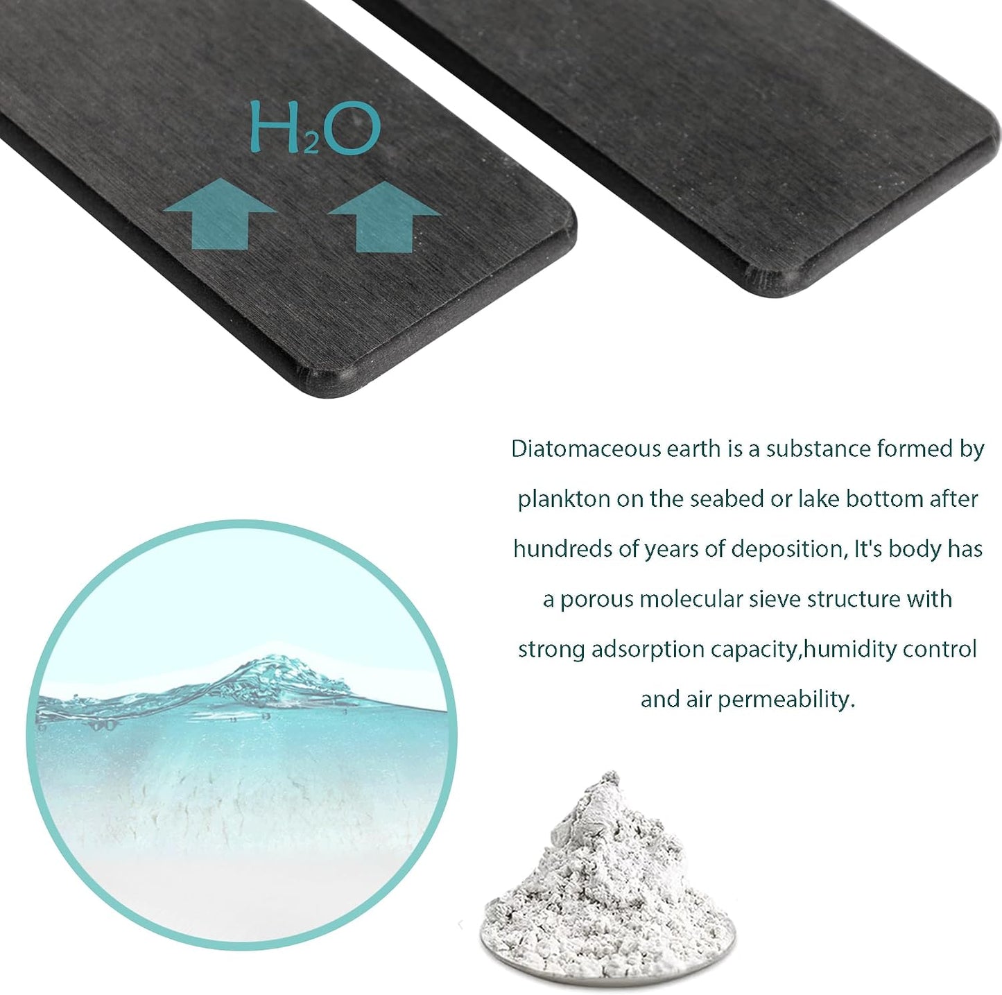 NiuYichee Set of 4 Water Absorbent Diatomite Coasters, Dish Soap Stone Tray
