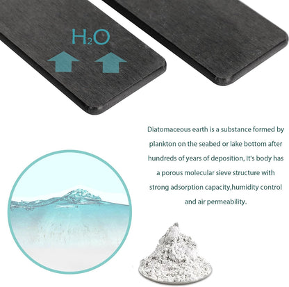 NiuYichee Set of 4 Water Absorbent Diatomite Coasters, Dish Soap Stone Tray