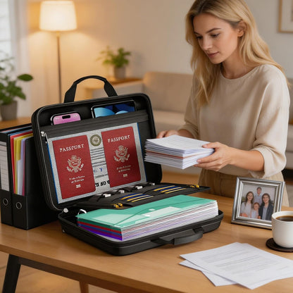Fireproof Binder Organizer with 22 Pack Binder Pocket, Letter Size
