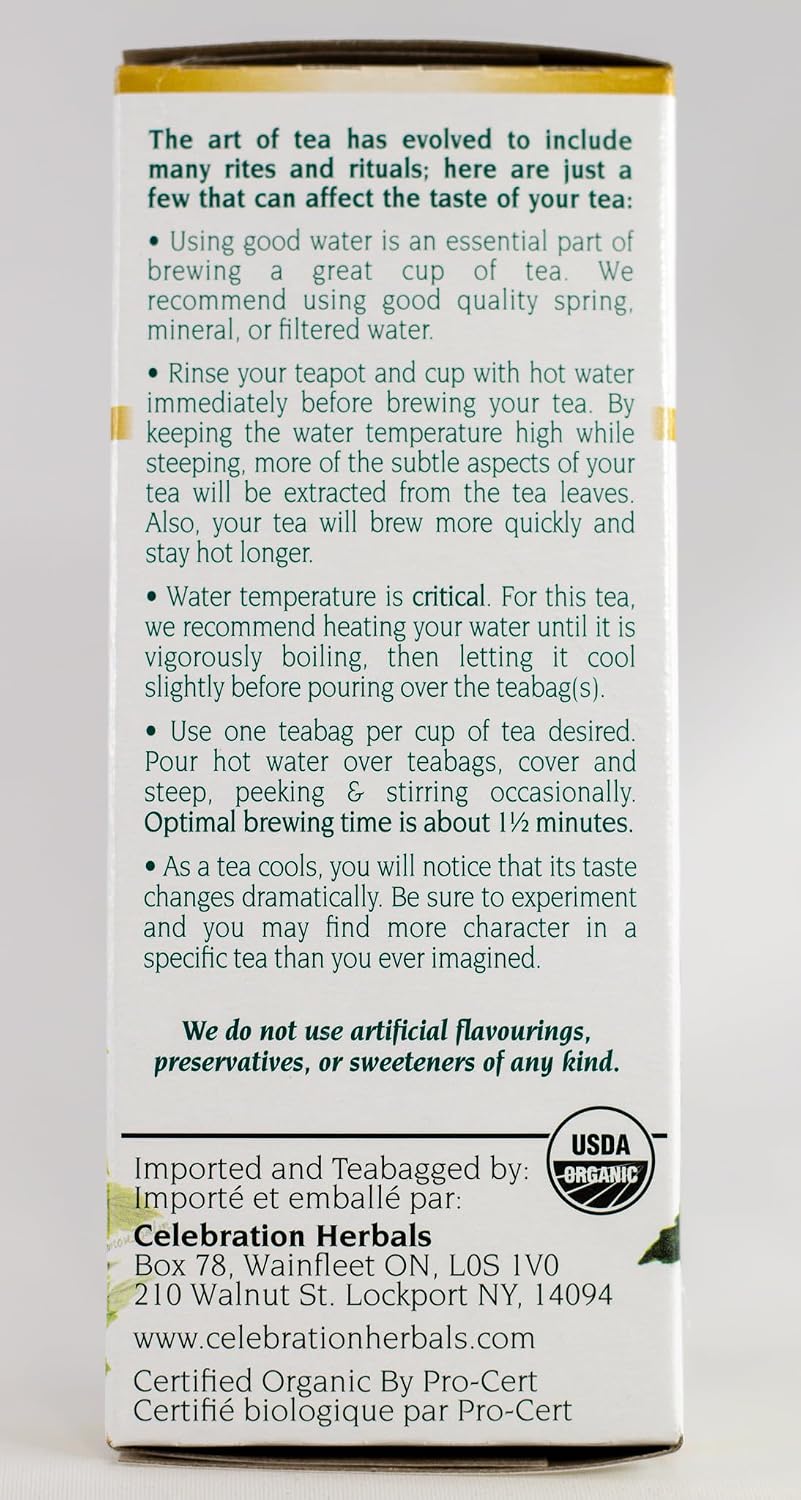 Celebration Herbals Organic Herbal White Tea - 24 Herbal Tea Bags