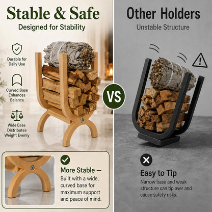 Wooden Palo Santo Holder-Incense Storage Ideal for Palo Santo Sticks& Sage