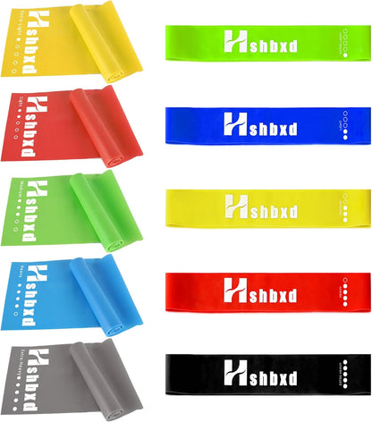 Resistance Bands for Physical Therapy, Bands for Working Out, Latex Free Elastic and Exercise Bands Set for Stretching, Suitable for Rehab, Yoga, Pilates, Gym, Home Exercise