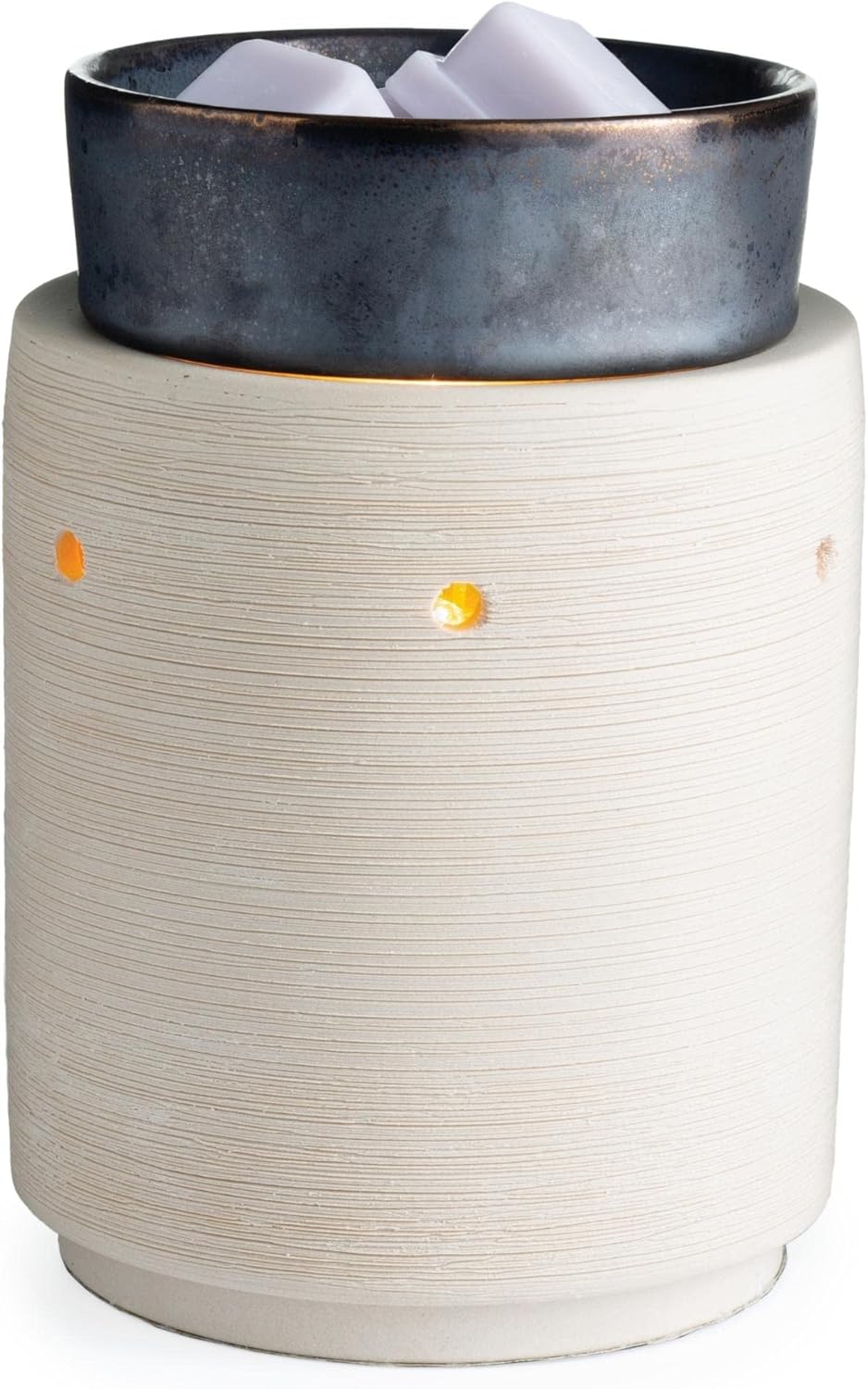 Candle Warmers ETC. Illumination Fragrance Warmer- Light-Up Warmer for Warming Scented Candle Wax Melts and Tarts or to Freshen Room, White Harmony