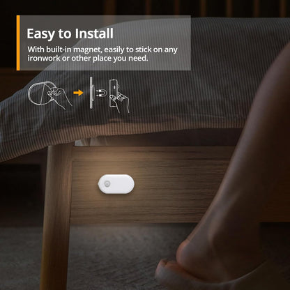 Lyridz Rechargeable Night Light with Motion Sensor, Dimmable Amber Nightlights for Bathroom, Bedroom, Kids Room, Hallway, Stairs, Pet House, 2 Pack