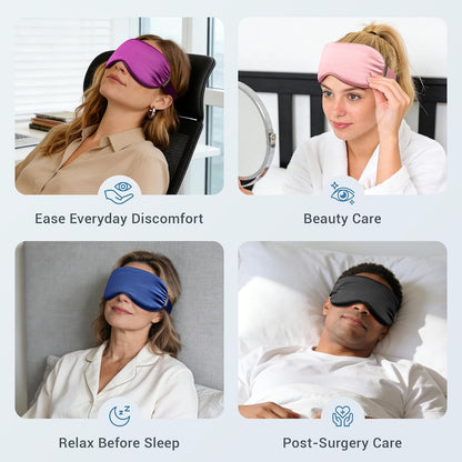 Cooling Eye Mask for Puffy Eyes: Fsa Eligible ltems Hsa, Migraines Headache Fast Relief After Surgery Care Cold Compress, Reusable Face Ice Pack Gel for Dark Circles, Gentle Weighted Sleep Mask Purple