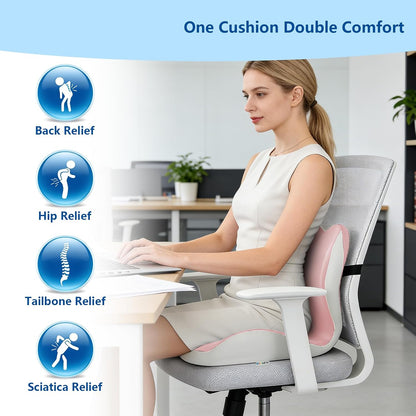 2026 Upgraded Orthopedic Memory Foam Seat Cushion with Adjustable Strap, Coccyx & Sciatica Pain Relief, Washable Non-Slip, Ergonomic Support for Office Chair, Car & Wheelchair (Dark Grey)