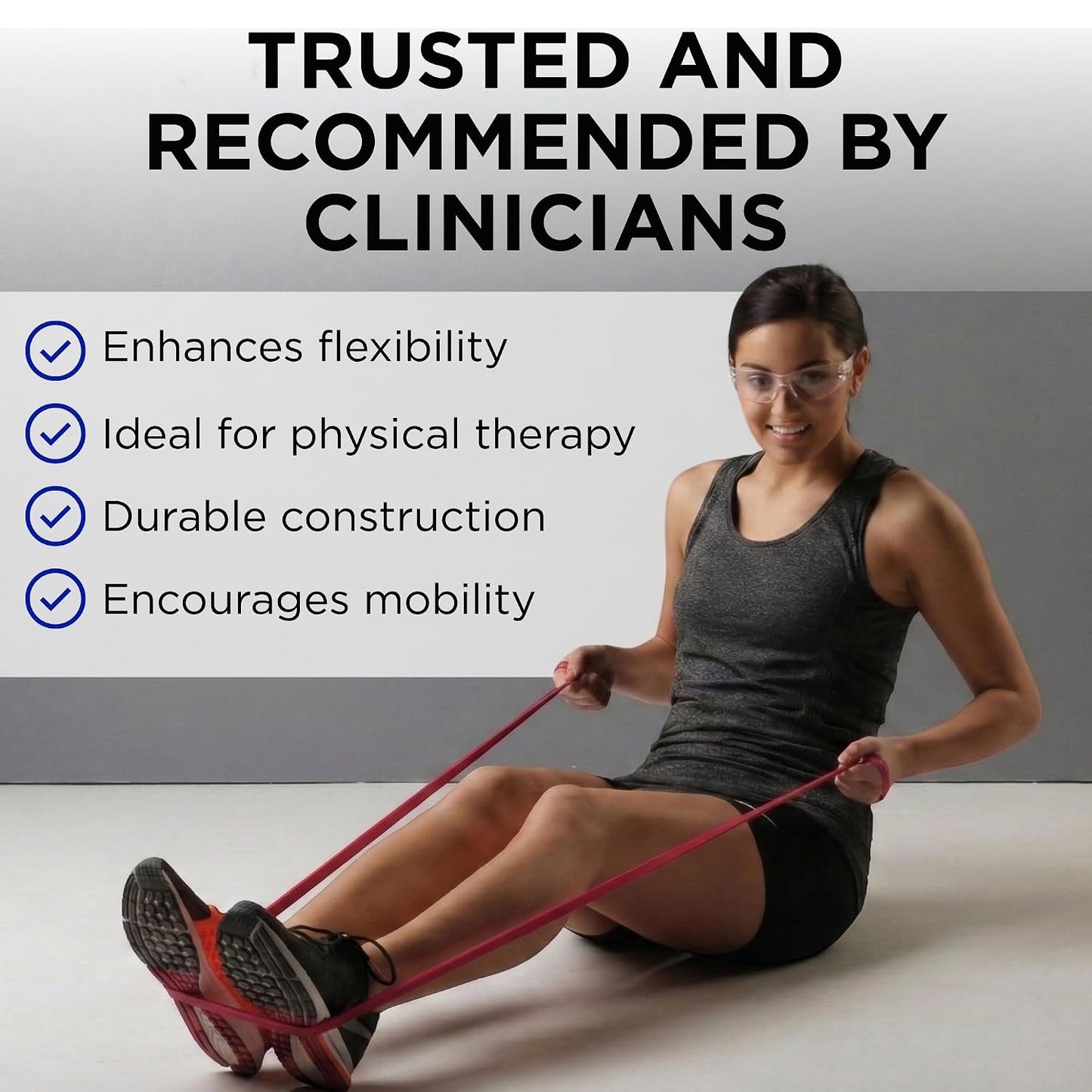 THERABAND Professional Resistance Bands Set, 7 Pack 6 ft Exercise Bands for Working Out, Stretch Bands for Physical Therapy, Pilates & Full Body Workout, Levels 1–7