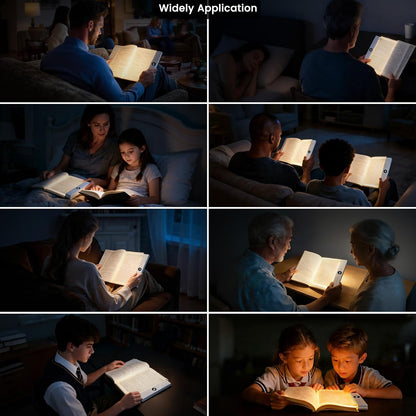 easuntec Book Light, Rechargeable Reading Light with Eye Protection - 3 Color Temps Timer Dimmable, Book Lights for Reading at Night, Flat Book Lights Gifts for Book Lovers Students Readers (Black)
