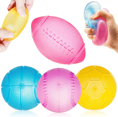 4 Pcs Stress Balls Fidget Toys, Sports Ball Stress Relief Toys
