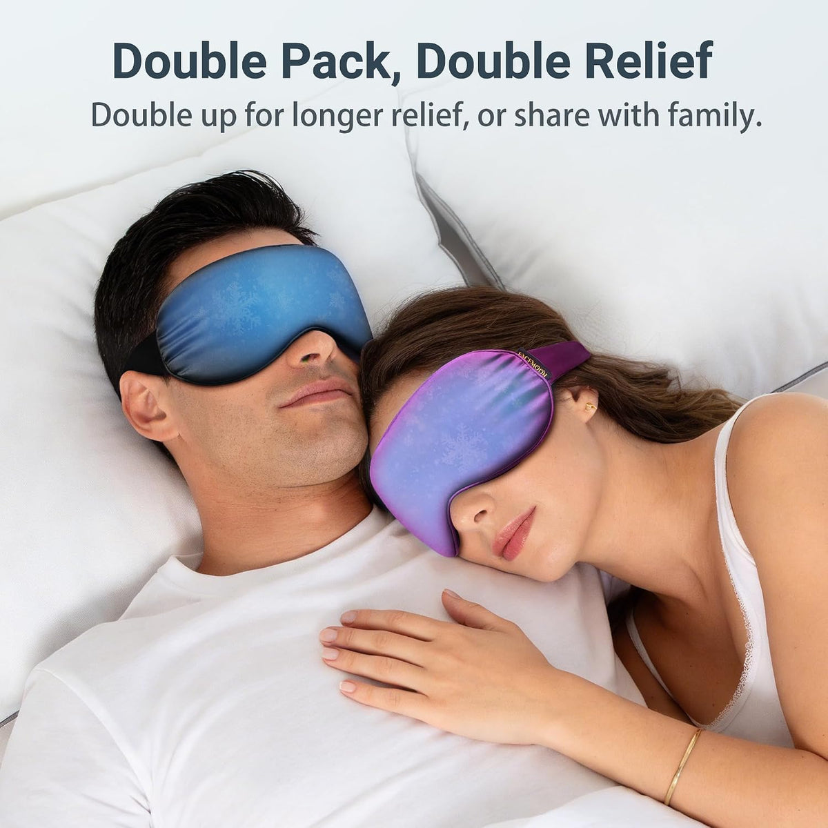 Cooling Eye Mask for Puffy Eyes: Fsa Eligible ltems Hsa, Migraines Headache Fast Relief After Surgery Care Cold Compress, Reusable Face Ice Pack Gel for Dark Circles, Gentle Weighted Sleep Mask Purple