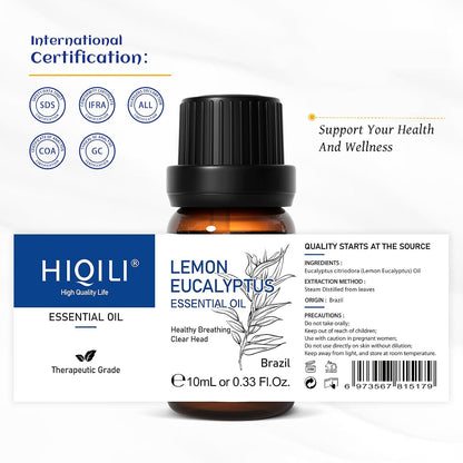 HIQILI Lavender Essential Oil for Diffuser, Aromatherapy & Air Freshening | Relaxing Aroma for Sleep, Ideal for Massage, DIY Candle Soap, Laundry & Home Cleaning Freshener - 30mL / 1.01 fl oz