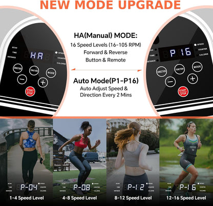 Under Desk Elliptical Machine, 16-Speed Electric Elliptical Leg Exerciser as Seen on TV for Seniors, Quiet Portable Seated Pedal Exerciser for Home Office with Auto & Manual Modes, and Remote Control