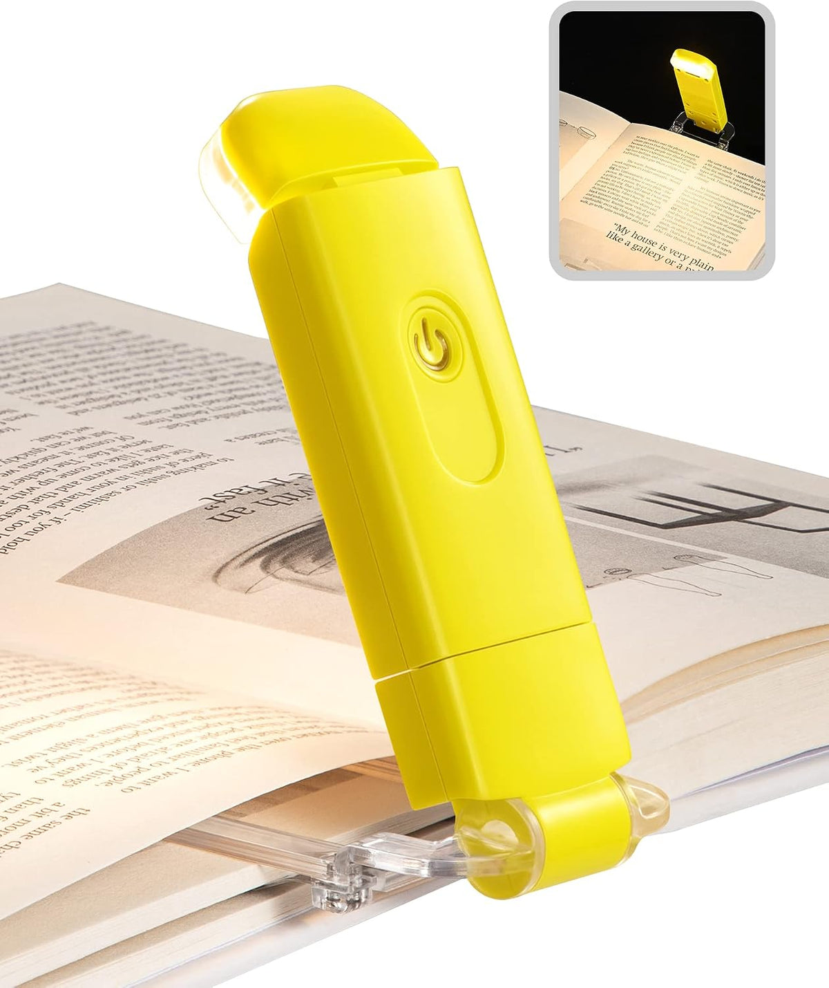 DEWENWILS USB Rechargeable Book Light for Reading in Bed, LED Book Reading Lights with Clip, Perfect for Bookworms, Kids, Warm White, Brightness Adjustable (Blue)