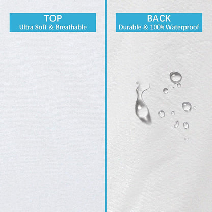 Pillow Protectors Waterproof 2-Pack, Standard Size with Zipper