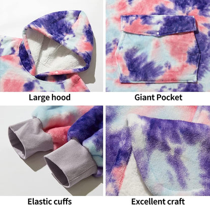 Krifey Wearable Blanket Hoodie, Oversized Sherpa Hooded Blanket for Adults | Soft sherpa fleece with sleeves and pocket; oversized fit for lounging, WFH, camping, Christmas and white elephant gifts.