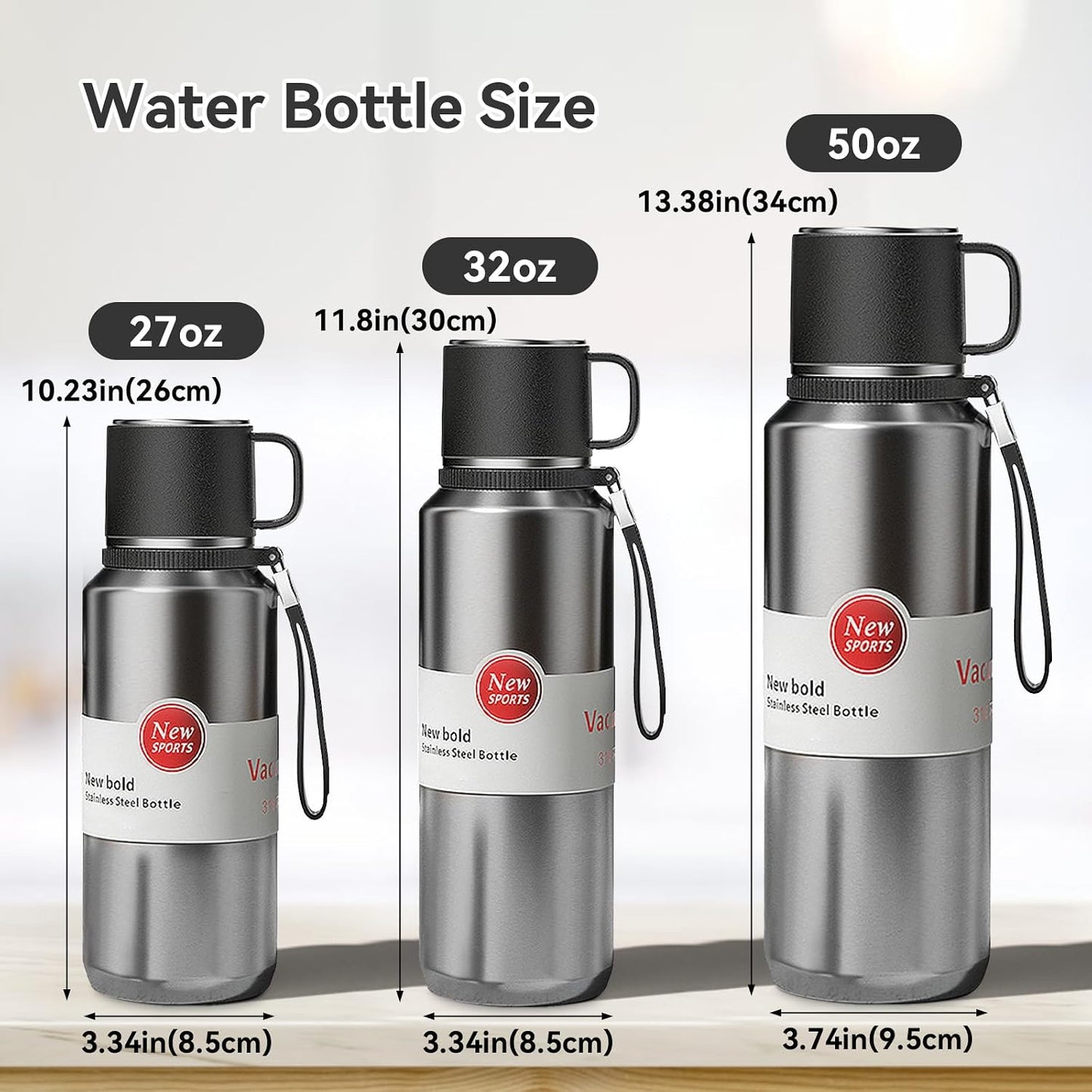 Stainless Steel Insulated Tea Infuser Bottle, Vacuum Insulated Water Bottle, Tea Tumbler with Separate Tea Compartment, 24-Hrs Insulation Commute Travel (White,32oz/1000ml)