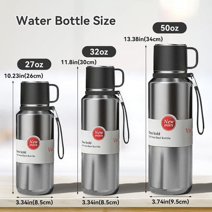 Stainless Steel Insulated Tea Infuser Bottle, Vacuum Insulated Water Bottle, Tea Tumbler with Separate Tea Compartment, 24-Hrs Insulation Commute Travel (White,32oz/1000ml)