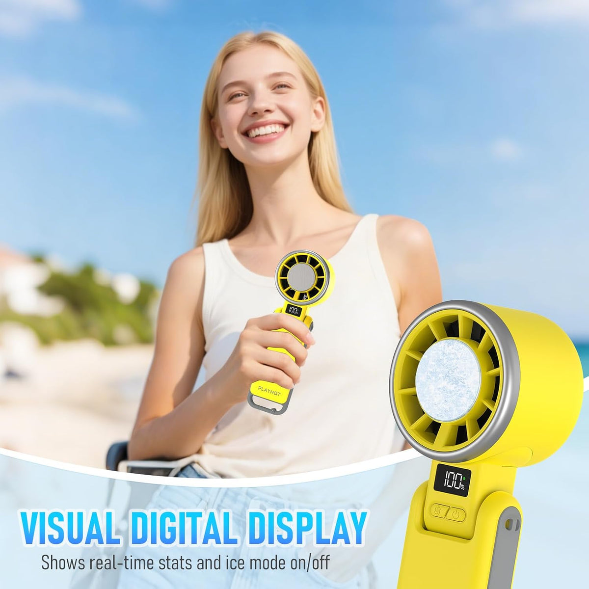 PlayHot Portable Handheld Cooling Fan, Travel Essentials, Gifts for Women