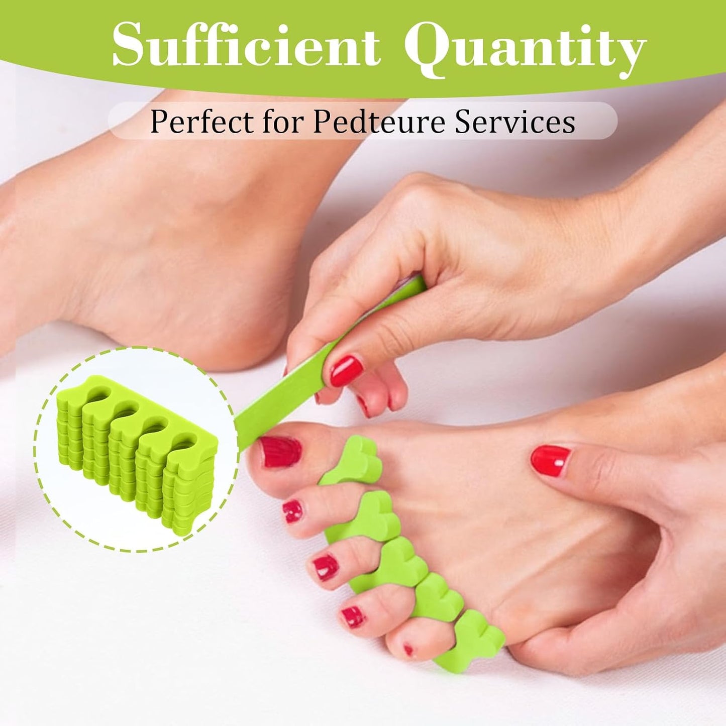 100 Pcs Sponge Toe Separators Soft Finger Separators Premium Pedicure Tool Kit Flexible Toe Divider Spacer for Polishing Pedicure Manicure Coating Nail Art Beauty Accessories (Pink)