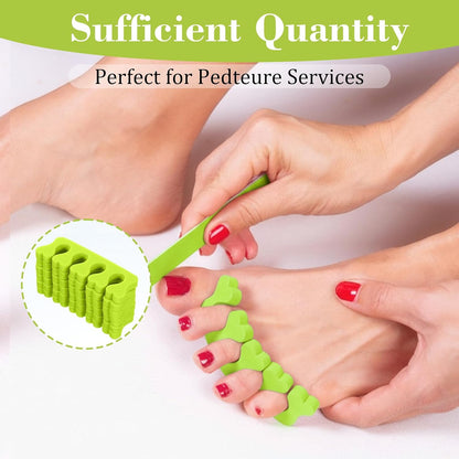 100 Pcs Sponge Toe Separators Soft Finger Separators Premium Pedicure Tool Kit Flexible Toe Divider Spacer for Polishing Pedicure Manicure Coating Nail Art Beauty Accessories (Pink)