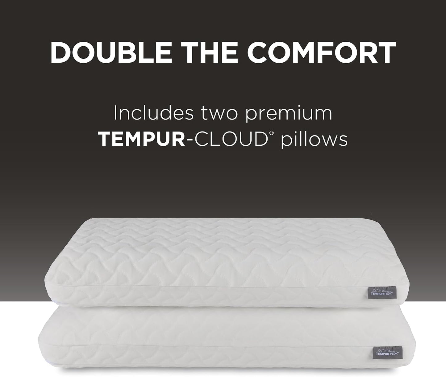 Tempur-Pedic TEMPUR-Cloud Pillow for Sleeping, Standard, White