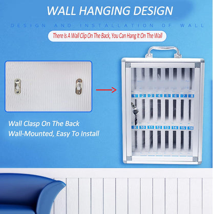 Wall Mounted Mobile Phone Locker Secure 48 Slots for Phones Ideal Storage Solution for Restaurants Schools & Offices Nized Charging Station for Devices,12 Slots