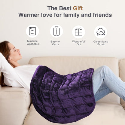 Alomidds Weighted Lap Blanket 7lbs, Cozy Breathable Flannel Weighted Lap Pad for Adults, Small Weighted Blanket for Travel, Couch, Green, 29" x 24"