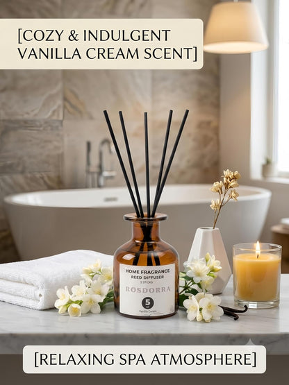 Reed Diffuser Set, Bluebell Scent, 5 oz | Home Fragrance, 5 Sticks Included, Fresh wild floral notes; 90 days constant release;