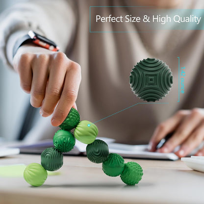 luckdoor Silicone Magnetic Balls Fidget Toys for Adults & Teens,4PCS Stress Relief Sensory Toys for Autism ADHD Anxiety,Fun Textures Gadgets,Office Desk Toy,Stocking Stuffers for Men Women Teen Gifts